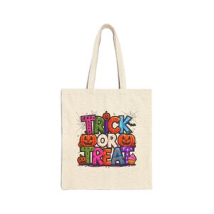 Halloween Trick or Treat Tote Bag, Eco-Friendly Bag, Fall Festival Accessory, Reusable Shopping Bag, Gift for Kids